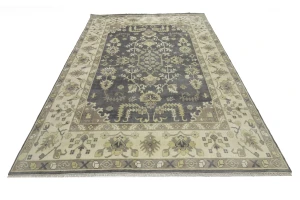 Taupe Floral 10X14 Oushak Chobi Oriental Rug