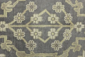 Taupe Floral 10X14 Oushak Chobi Oriental Rug