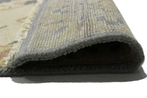Brownish Gray Floral 10X14 Oushak Oriental Rug