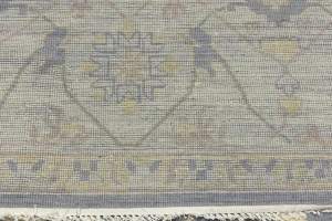 Brownish Gray Floral 10X14 Oushak Oriental Rug
