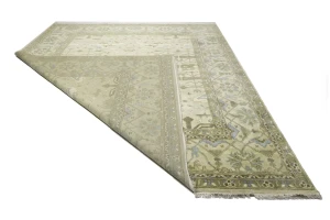 Beige Floral 12X15 Oushak Oriental Rug