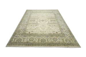 Beige Floral 12X15 Oushak Oriental Rug