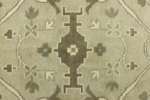 Beige Floral 12X15 Oushak Oriental Rug