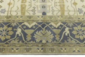 Cream Floral 12X15 Oushak Oriental Rug