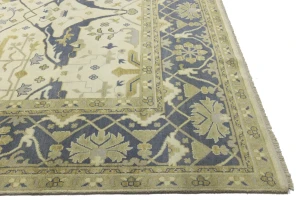 Cream Floral 12X15 Oushak Oriental Rug