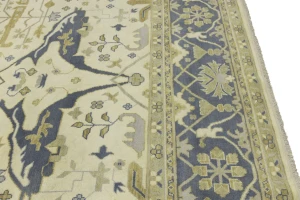 Cream Floral 12X15 Oushak Oriental Rug