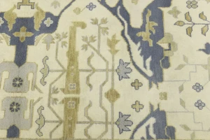 Cream Floral 12X15 Oushak Oriental Rug