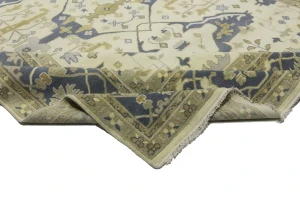 Cream Floral 12X15 Oushak Oriental Rug