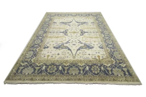 Cream Floral 12X15 Oushak Oriental Rug