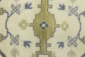 Cream Floral 12X15 Oushak Oriental Rug