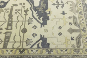 Cream Floral 12X15 Oushak Oriental Rug