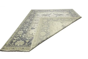 Cream Floral 12X15 Oushak Oriental Rug