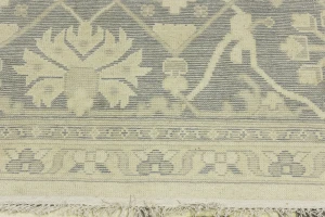 Cream Floral 12X15 Oushak Oriental Rug