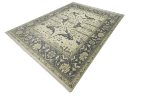 Cream Floral 12X15 Oushak Oriental Rug