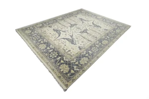 Cream Floral 12X15 Oushak Oriental Rug