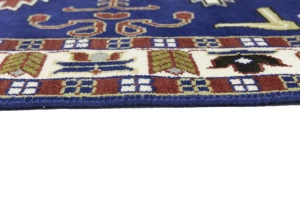 Navy Blue Geometric 5X8 Kazak Oriental Rug