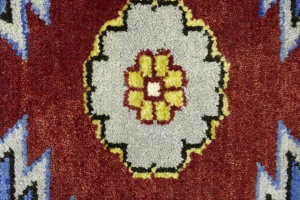 Blue Geometric 8X10 Kazak Oriental Rug
