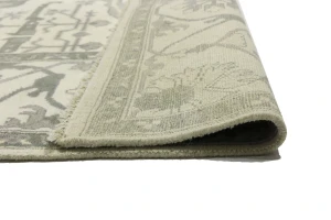 Cream Floral 9X9 Oushak Oriental Square Rug