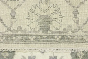 Cream Floral 9X9 Oushak Oriental Square Rug