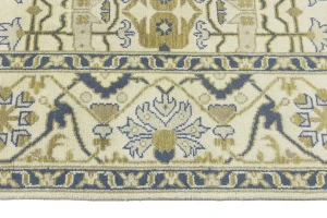Cream Floral 9X12 Oushak Oriental Rug