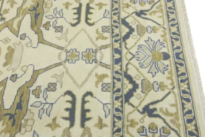 Cream Floral 9X12 Oushak Oriental Rug