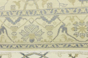 Cream Floral 9X12 Oushak Oriental Rug