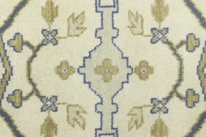Cream Floral 9X12 Oushak Oriental Rug