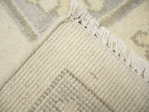 Cream Floral 12X24 Oushak Chobi Oriental Rug