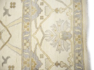 Cream Floral 12X20 Oushak Oriental Rug