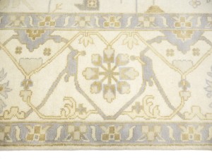 Cream Floral 12X20 Oushak Oriental Rug