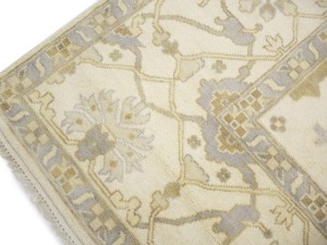 Cream Floral 12X20 Oushak Oriental Rug