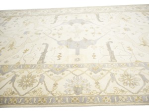 Cream Floral 12X20 Oushak Oriental Rug