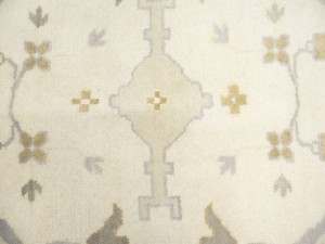 Cream Floral 12X20 Oushak Oriental Rug