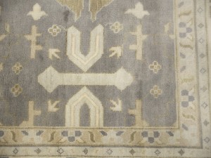 Pastel Brown Floral 12X18 Oushak Oriental Rug