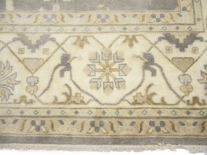 Pastel Brown Floral 12X18 Oushak Oriental Rug