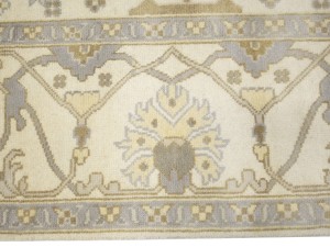 Cream Floral 10X20 Oushak Oriental Rug