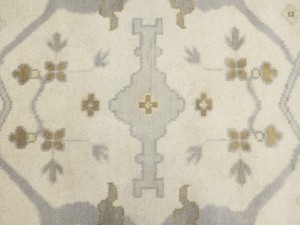 Cream Floral 10X20 Oushak Oriental Rug