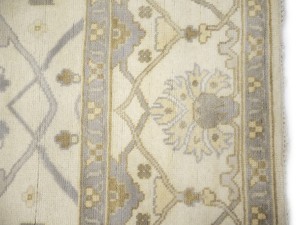 Cream Floral 10X20 Oushak Oriental Rug