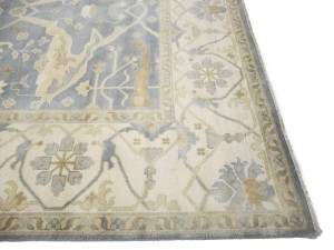 Gray Floral 10X20 Oushak Oriental Rug