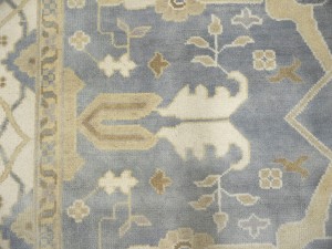 Gray Floral 10X20 Oushak Oriental Rug