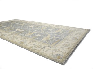 Gray Floral 10X20 Oushak Oriental Rug
