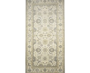 Cream Floral 10X20 Oushak Chobi Oriental Rug