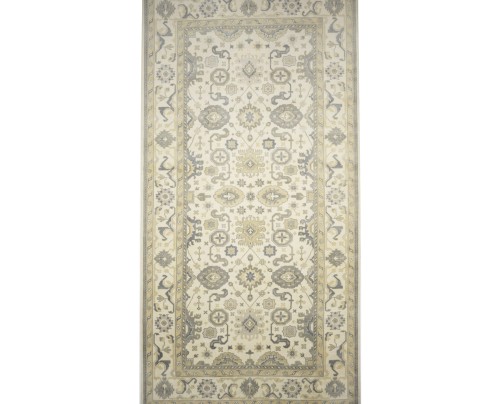 Cream Floral 10X20 Oushak Chobi Oriental Rug