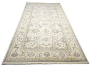 Cream Floral 10X20 Oushak Chobi Oriental Rug