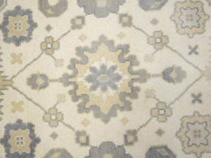 Cream Floral 10X20 Oushak Chobi Oriental Rug