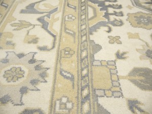 Cream Floral 10X20 Oushak Chobi Oriental Rug