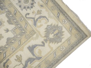 Cream Floral 10X20 Oushak Chobi Oriental Rug