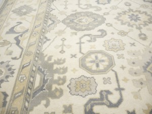 Cream Floral 10X20 Oushak Chobi Oriental Rug