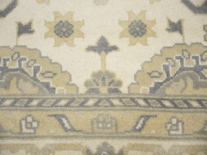 Cream Floral 10X20 Oushak Chobi Oriental Rug
