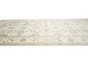 Cream Floral 10X20 Oushak Chobi Oriental Rug